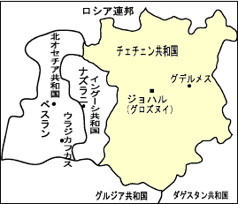 地図 チェチェンとその周辺2